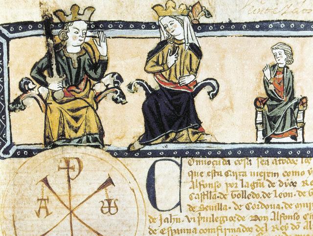 Alfonso X y Violante de Aragón - Cartulario de Tojos - Siglo XIII